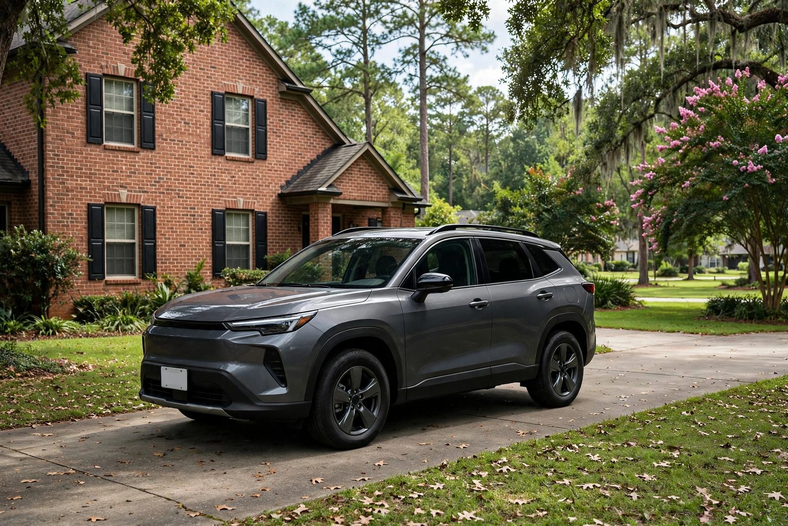 Family SUV with tinted rear glass for Brookwood school runs