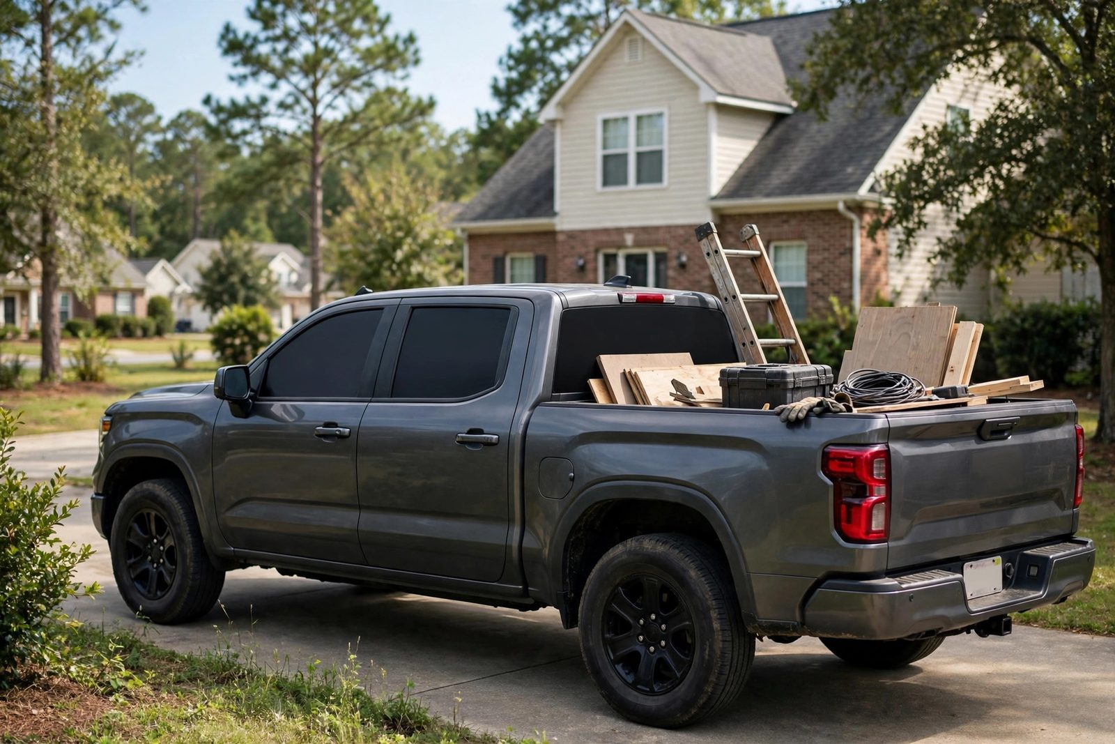 Pickup truck with tinted windows parked in Snellville GA